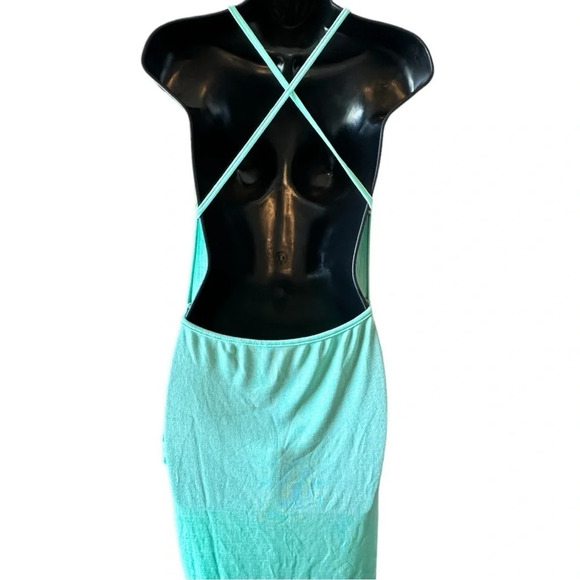 Women Sexy Dress Club Night Satin Slip Deep V Neck Ruched Bodycon  Sleeveless - Picture 7 of 9